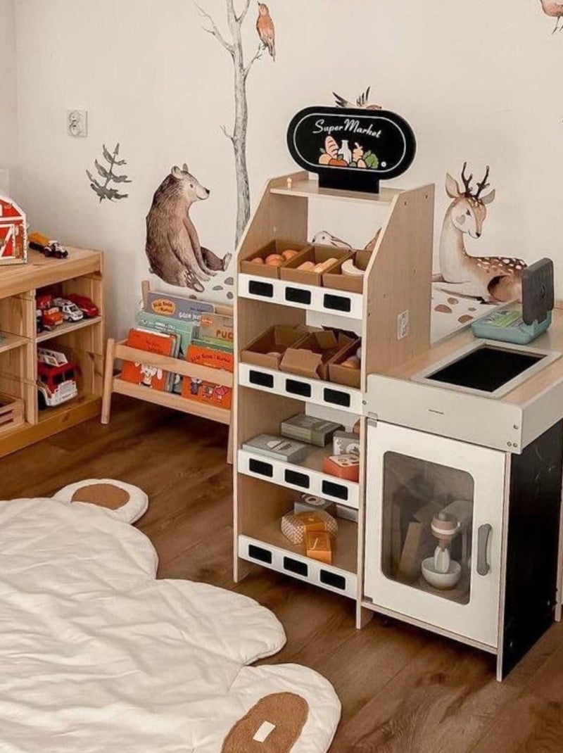 Houten groentekraam voor kinderen – grote speelwinkel N.v.t. - Kiabi