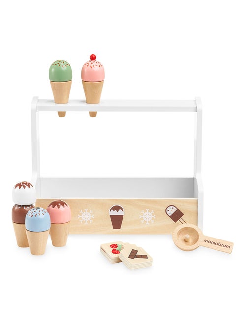 Houten ijscoman speelset met accessoires 3 jaar mamabrum - Kiabi Houten ijscoman speelset met accessoires 3 jaar mamabrum - Kiabi