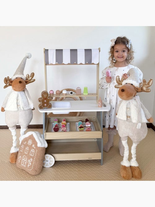 Houten ijskar op wielen – vintage ijscokar hypermotion voor kinderen vanaf 3 jaar - Kiabi Houten ijskar op wielen – vintage ijscokar hypermotion voor kinderen vanaf 3 jaar - Kiabi