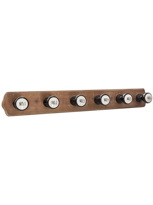 Houten kapstokhaak met 6 haken - Kiabi