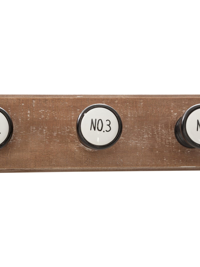 Houten kapstokhaak met 6 haken Multicolor - Kiabi