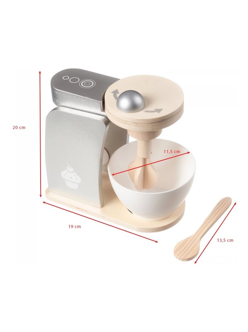 Houten keukenmachine voor kinderen – interactieve mixer met accessoires N.v.t. - Kiabi
