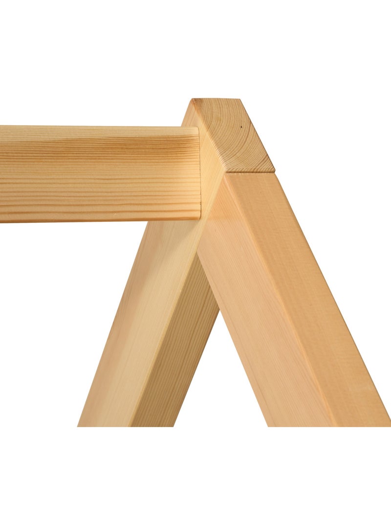 Houten kinderbed in de vorm van een boomhut met ingebouwde opbergruimte Beige - Kiabi