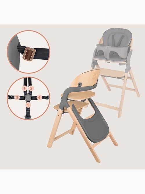 Houten kinderstoel 3-in-1 LIONELO Megan - Tot 110kg - Meegroei - Afneembaar blad - Kiabi Houten kinderstoel 3-in-1 LIONELO Megan - Tot 110kg - Meegroei - Afneembaar blad - Kiabi
