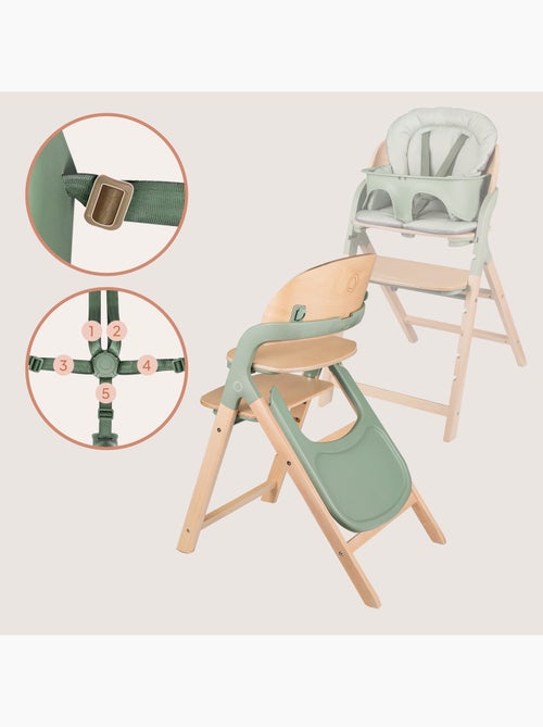 Houten kinderstoel 3-in-1 LIONELO Megan - Tot 110kg - Meegroei - Afneembaar blad - Kiabi Houten kinderstoel 3-in-1 LIONELO Megan - Tot 110kg - Meegroei - Afneembaar blad - Kiabi
