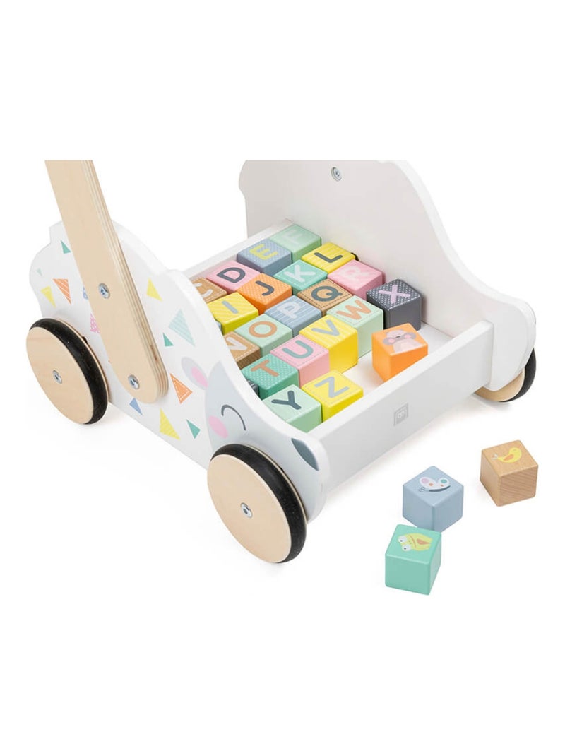 Houten looprek met speelblokjes Multicolor - Kiabi