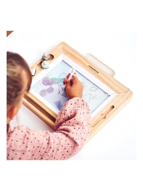 Houten magisch tekenbord met stempels – creatief speelgoed voor kinderen vanaf 3 jaar - Kiabi Houten magisch tekenbord met stempels – creatief speelgoed voor kinderen vanaf 3 jaar - Kiabi
