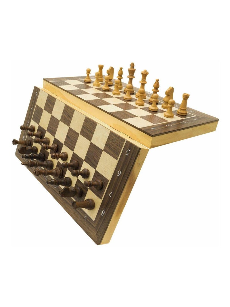 Houten magnetisch opvouwbaar schaakspel N.v.t. - Kiabi