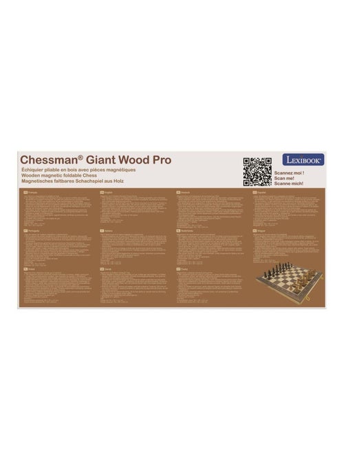 Houten magnetisch opvouwbaar schaakspel - Kiabi Houten magnetisch opvouwbaar schaakspel - Kiabi