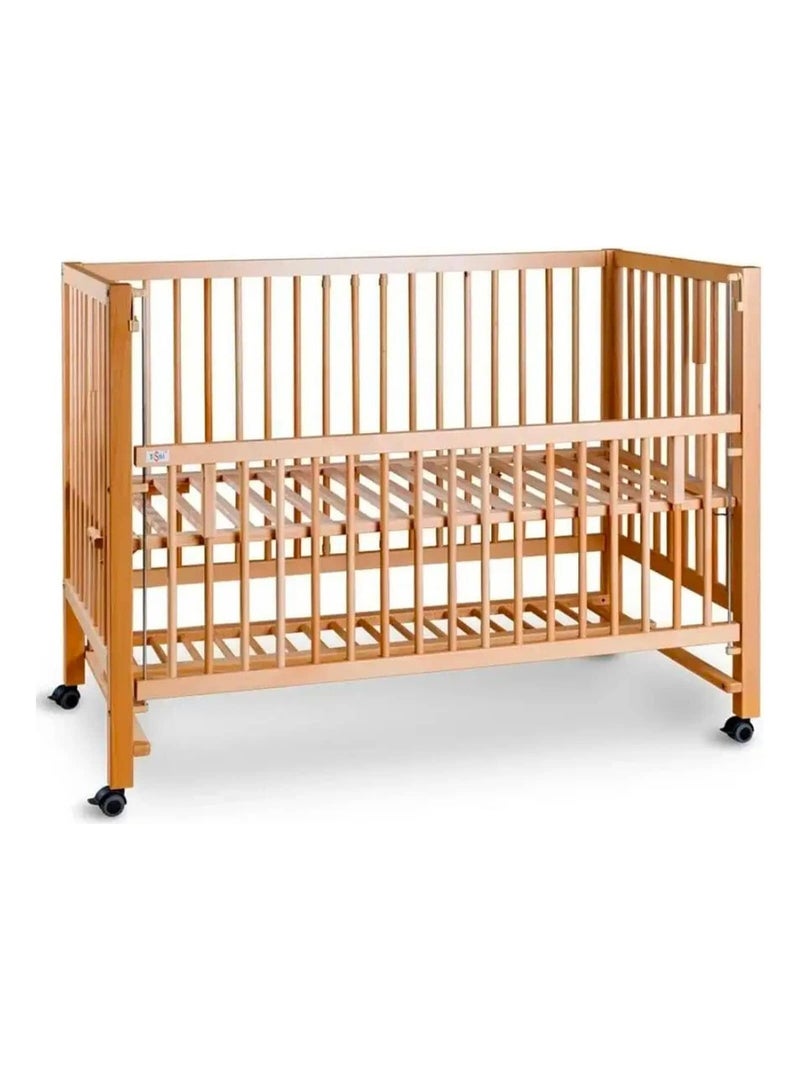 Houten meegroeibed co-sleeper voor baby Beige - Kiabi