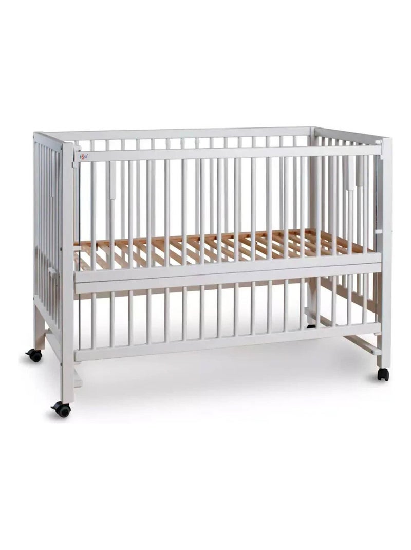 Houten meegroeibed co-sleeper voor baby Wit - Kiabi