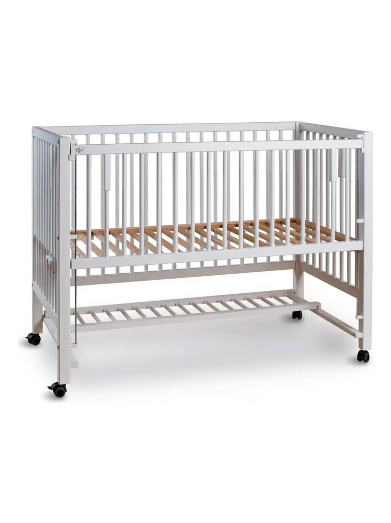 Houten meegroeibed co-sleeper voor baby Wit - Kiabi
