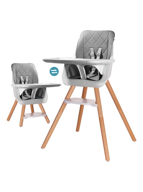Houten meegroeikinderstoel StarWood naturel grijs - Kiabi Houten meegroeikinderstoel StarWood naturel grijs - Kiabi