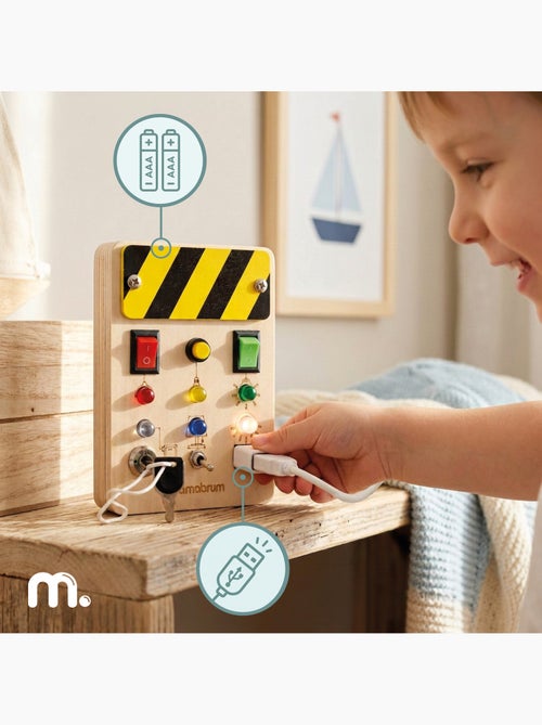 Houten mini activity board elektriciteitskast met led mamabrum - Kiabi Houten mini activity board elektriciteitskast met led mamabrum - Kiabi