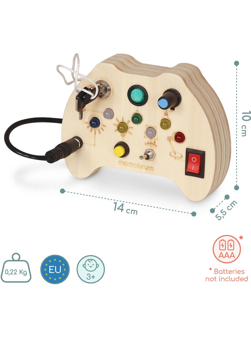 Houten mini activity board gamecontroller met led mamabrum N.v.t. - Kiabi