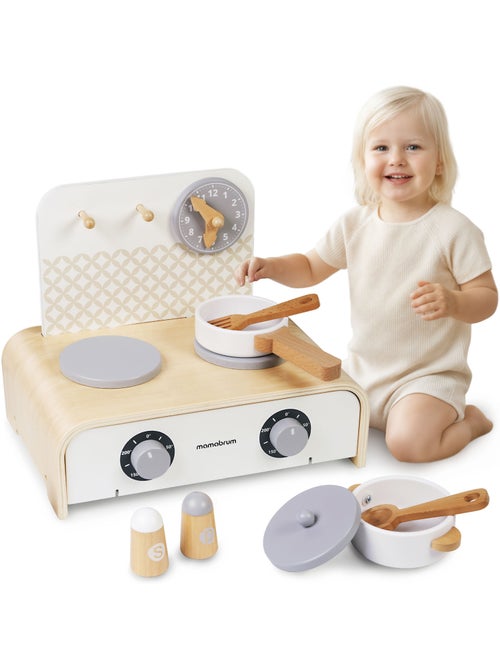 Houten mini speelkeuken opvouwbaar 32x21cm kookplaat pannen mamabrum - Kiabi Houten mini speelkeuken opvouwbaar 32x21cm kookplaat pannen mamabrum - Kiabi