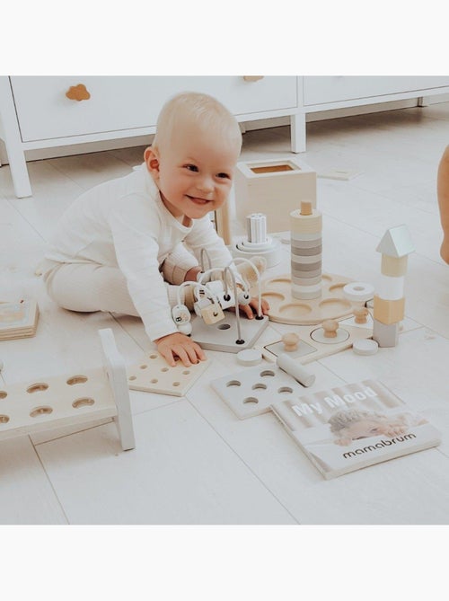 Houten montessori educatieve box 6 delig baby speelgoed mamabrum - Kiabi