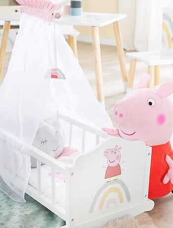 Houten poppenwieg met beddengoed 'Peppa Pig' ROBA