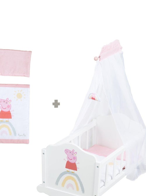 Houten poppenwieg met beddengoed 'Peppa Pig' ROBA - Kiabi Houten poppenwieg met beddengoed 'Peppa Pig' ROBA - Kiabi