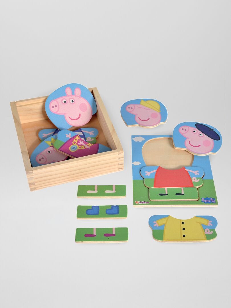 Houten puzzel 'Peppa Pig' meerkleurig - Kiabi