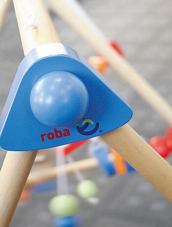 Houten speelboog met 3 bijtringen - ROBA