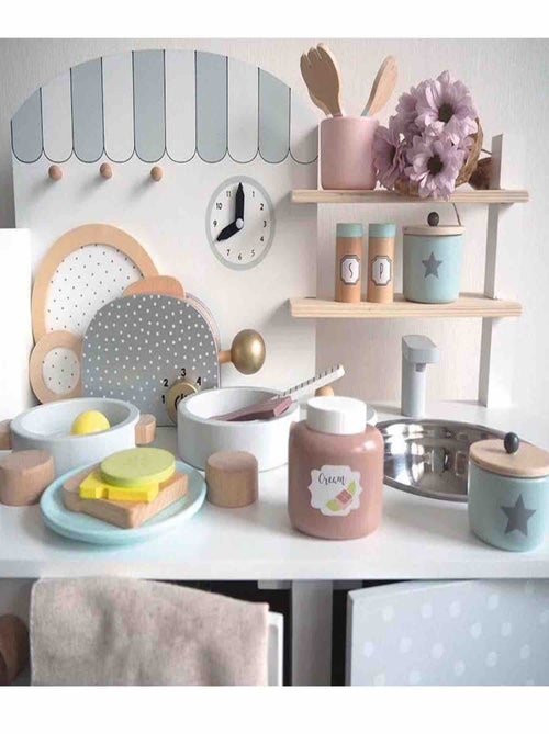 Houten speelgoed - eethoek - burger meal - Kiabi