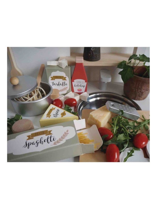 Houten speelgoed - eethoek - pasta - Kiabi
