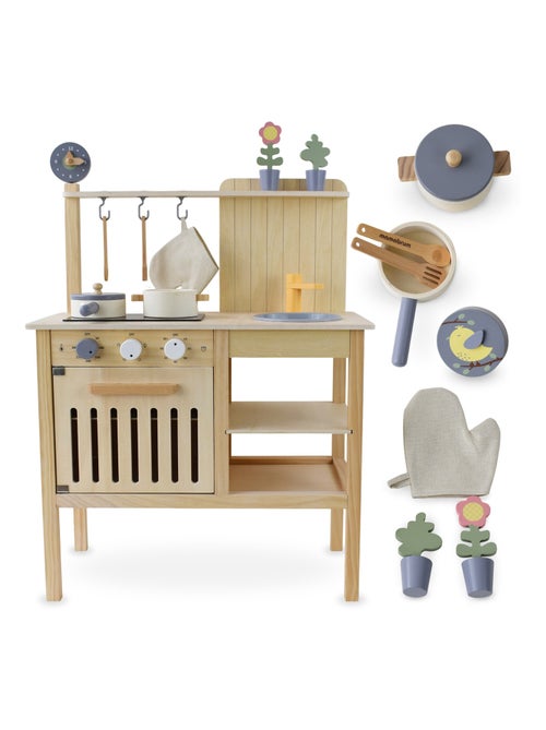Houten speelgoedkeuken met accessoires 3 jaar mamabrum - Kiabi Houten speelgoedkeuken met accessoires 3 jaar mamabrum - Kiabi