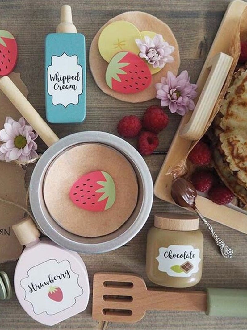 Houten speelkeuken - pannenkoeken & crêpes Grijs - Kiabi