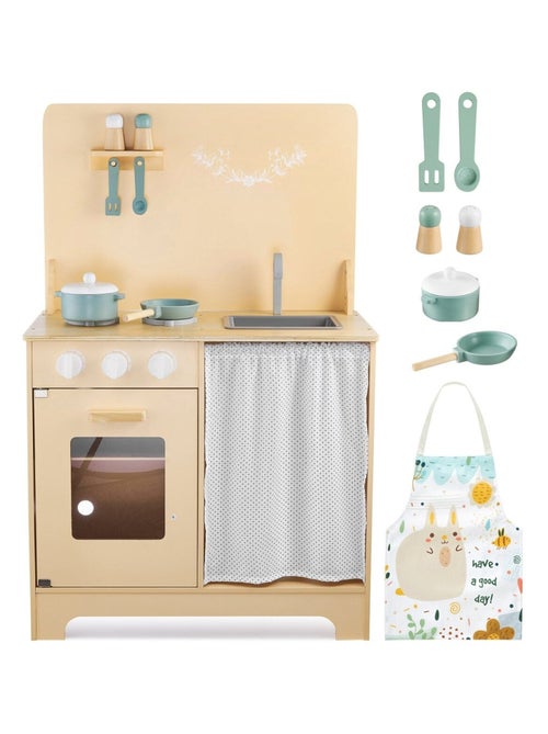 Houten speelkeuken "kleine chef" – scandinavisch design met led-verlichting - Kiabi Houten speelkeuken "kleine chef" – scandinavisch design met led-verlichting - Kiabi