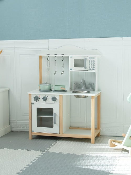 Houten speelkeuken "kleine gourmet" – modern design met accessoires - Kiabi Houten speelkeuken "kleine gourmet" – modern design met accessoires - Kiabi