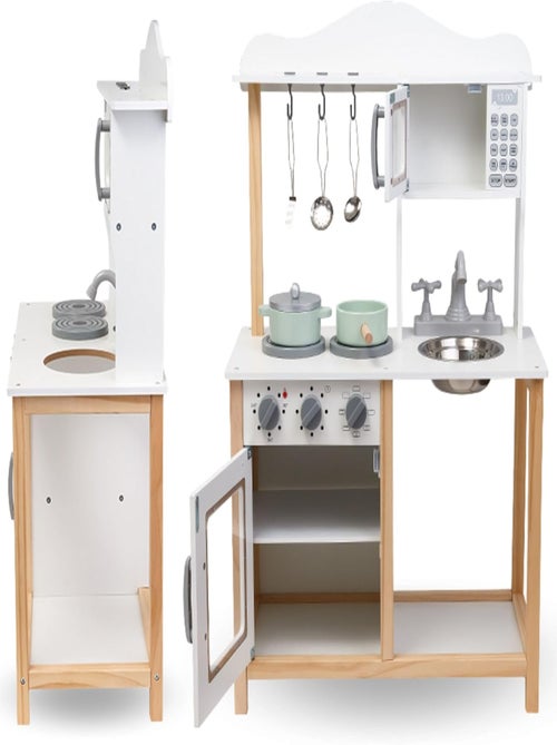 Houten speelkeuken "kleine gourmet" – modern design met accessoires - Kiabi Houten speelkeuken "kleine gourmet" – modern design met accessoires - Kiabi