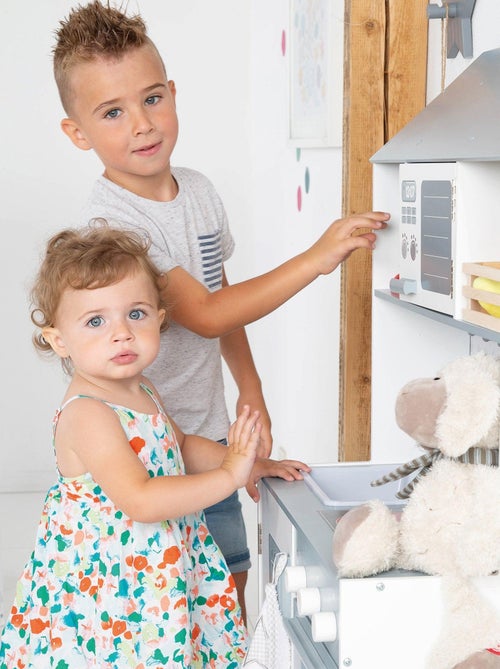 Houten speelkeuken voor kinderen met fornuis en koelkast ROBA - Kiabi