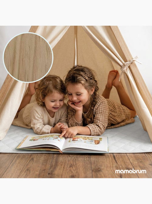 Houten speeltent tipi voor kinderen 110x90x120cm mamabrum - Kiabi