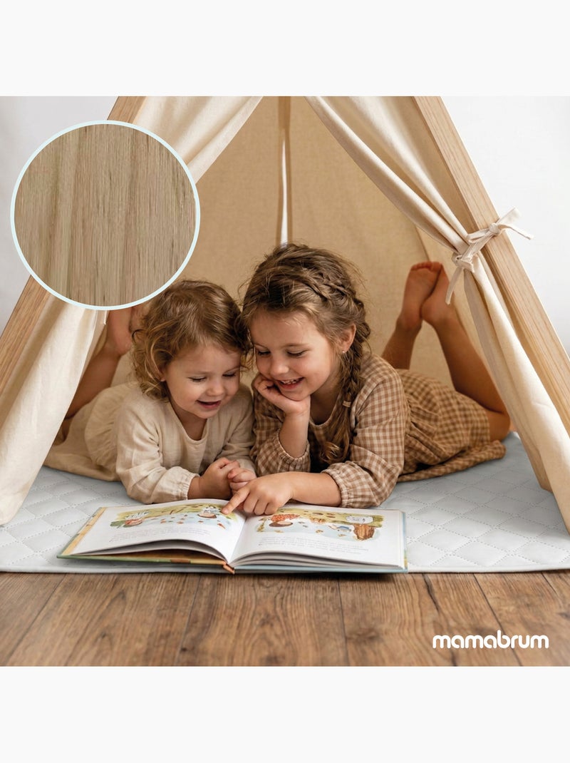 Houten speeltent tipi voor kinderen 110x90x120cm mamabrum N.v.t. - Kiabi
