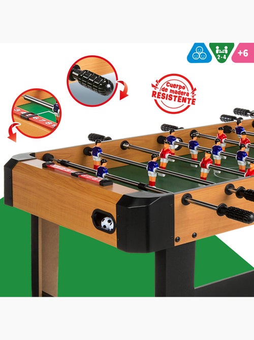 Houten tafelvoetbaltafel met poten 121x61x79 cm cb games - Kiabi Houten tafelvoetbaltafel met poten 121x61x79 cm cb games - Kiabi