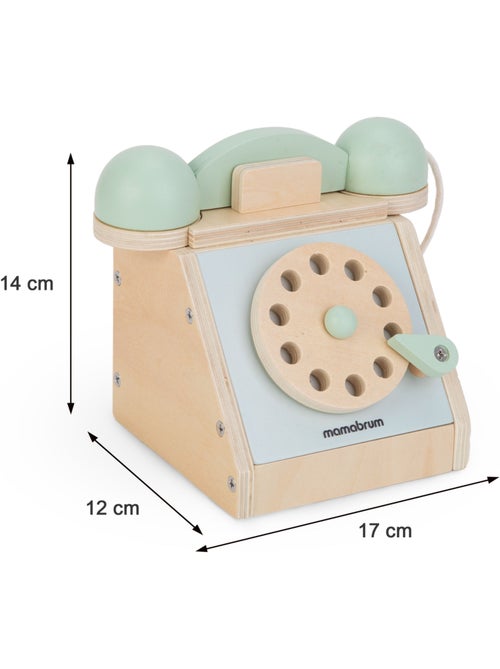 Houten telefoon vintage kind draaischijf rollenspel speelgoed mamabrum - Kiabi Houten telefoon vintage kind draaischijf rollenspel speelgoed mamabrum - Kiabi