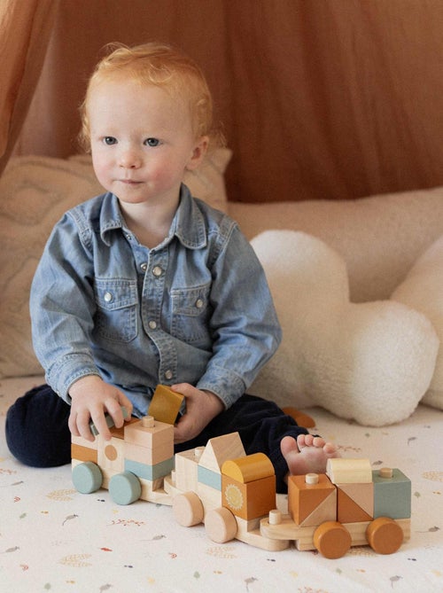 Houten trein voor baby's - Kiabi
