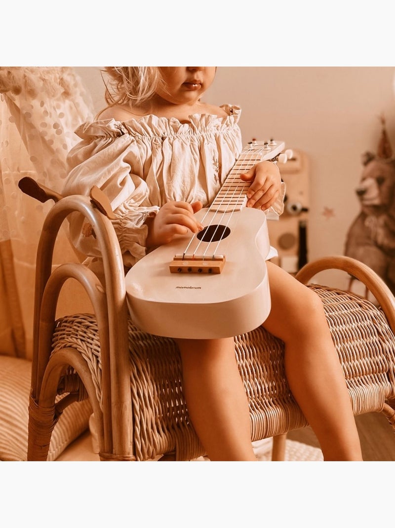 Houten ukulele kind gitaar 4 snaren 52cm muziekspeelgoed mamabrum N.v.t. - Kiabi