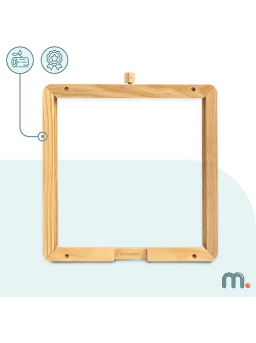 Houten wandframe educatief bord 52x55cm muurbevestiging mamabrum - Kiabi Houten wandframe educatief bord 52x55cm muurbevestiging mamabrum - Kiabi