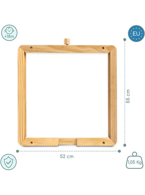 Houten wandframe educatief bord 52x55cm muurbevestiging mamabrum - Kiabi Houten wandframe educatief bord 52x55cm muurbevestiging mamabrum - Kiabi
