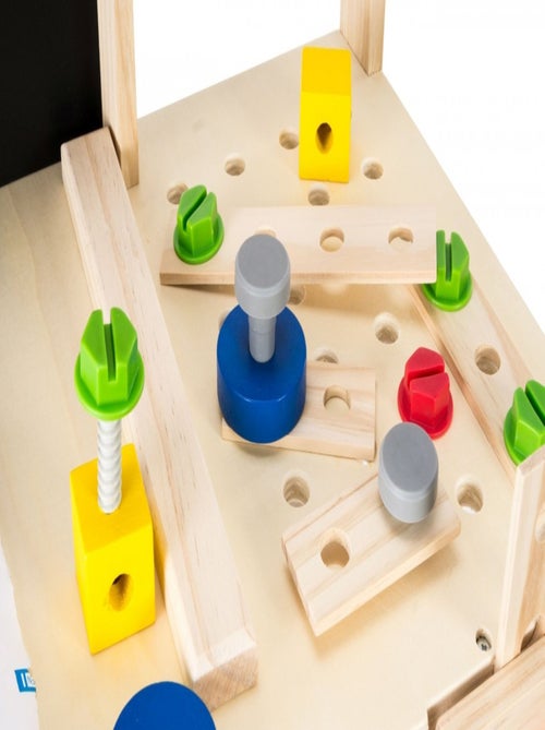 Houten werkbank "kleine ingenieur" – 75 accessoires en papierrol - Kiabi Houten werkbank "kleine ingenieur" – 75 accessoires en papierrol - Kiabi