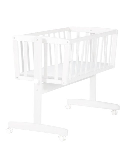 Houten wieg met wieltjes met rem en matras - ROBA - Kiabi