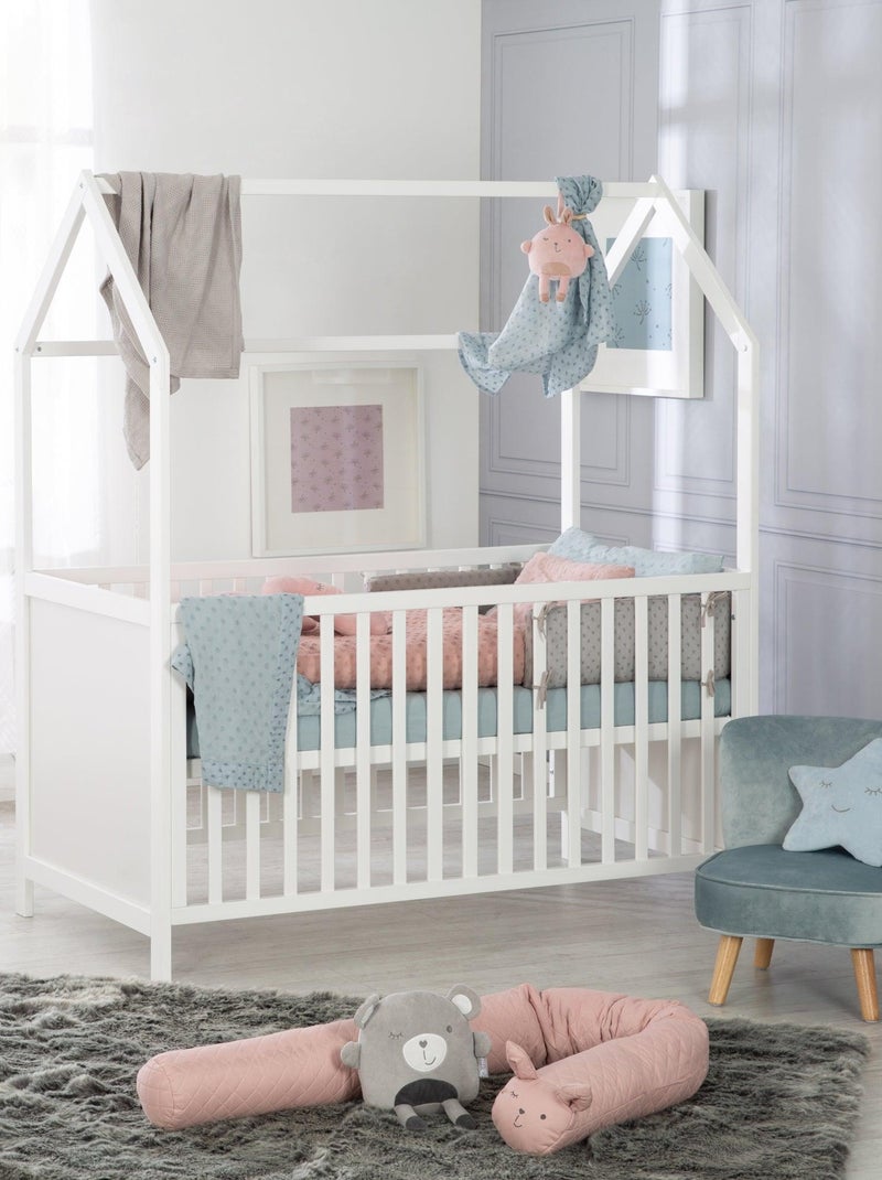 Hutbed 70 x 140, ombouwbaar tot juniorbed, FSC-hout - ROBA Wit - Kiabi