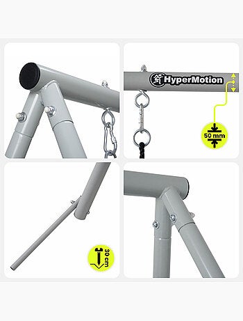 Hypermotion 2-in-1 dubbele tuinschommel met nestschommel en zitje