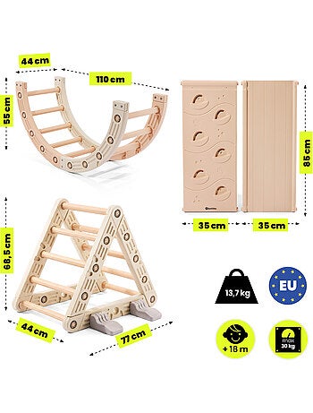 Hypermotion 3-in-1 speelset: klimmen, glijden en balanceren vanaf 18 maanden