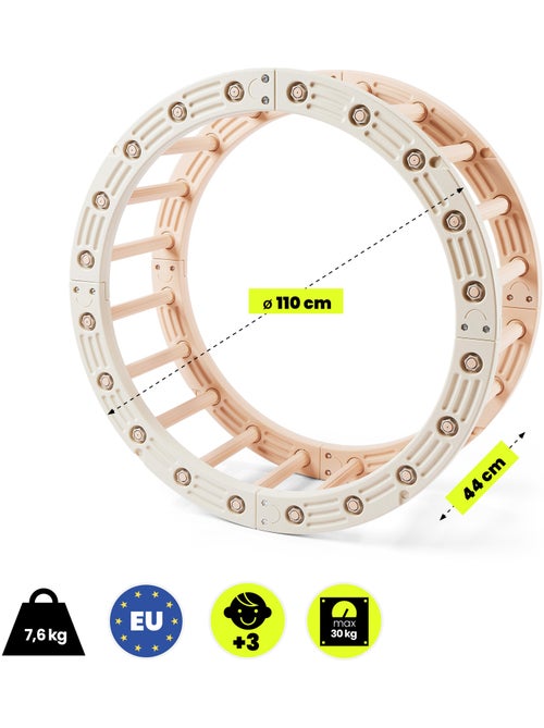 Hypermotion 4-in-1 gymnastiek- en speelwiel: modulair bewegingsspel vanaf 18 maanden - Kiabi Hypermotion 4-in-1 gymnastiek- en speelwiel: modulair bewegingsspel vanaf 18 maanden - Kiabi