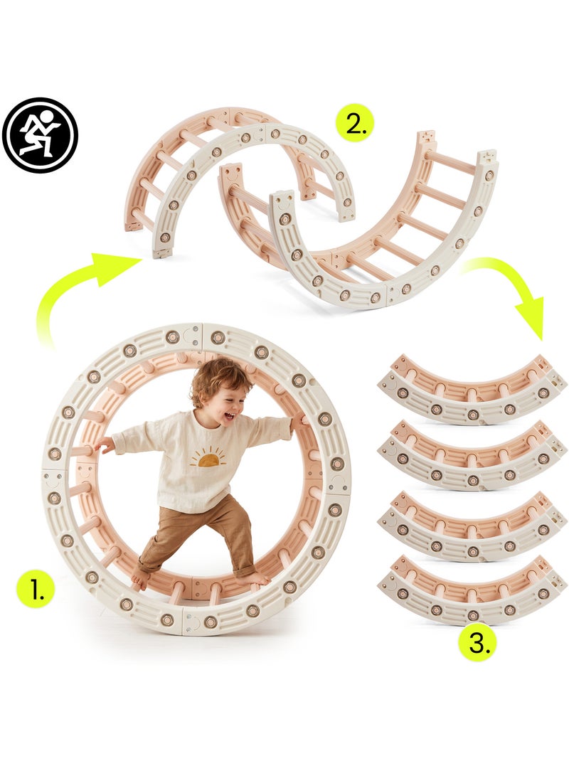 Hypermotion 4-in-1 gymnastiek- en speelwiel: modulair bewegingsspel vanaf 18 maanden N.v.t. - Kiabi