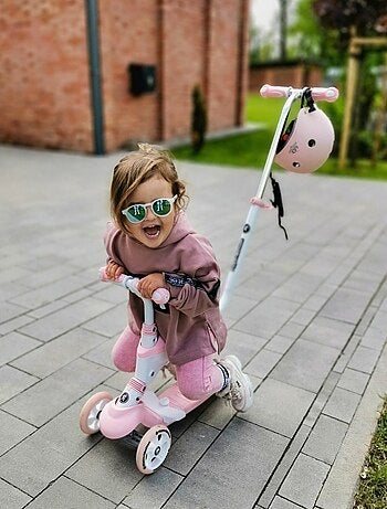 Hypermotion 5-in-1 meegroeiende step met led-wielen, van loopwagen tot kinderstep