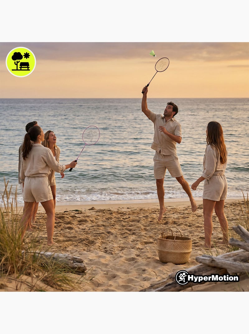 Hypermotion badmintonset – 2 rackets en shuttle voor recreatief spel Roze - Kiabi